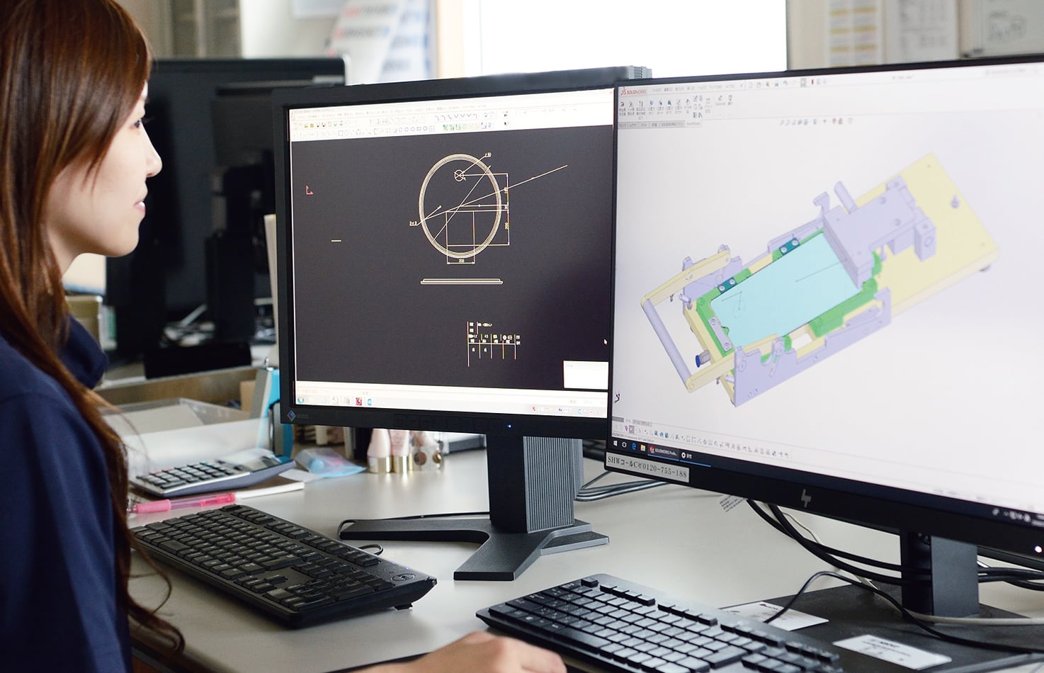 3D設計による治具提案・加工が可能な技術スタッフが多数在籍。