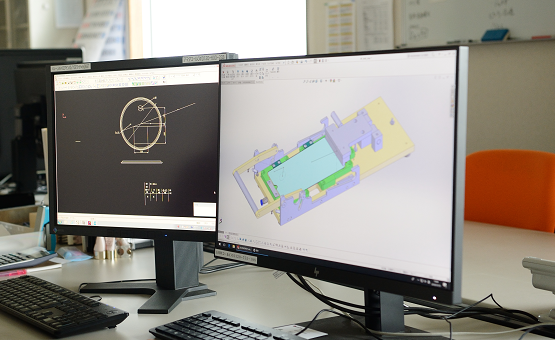 3D設計による治具提案・加工が可能な技術スタッフが多数在籍。